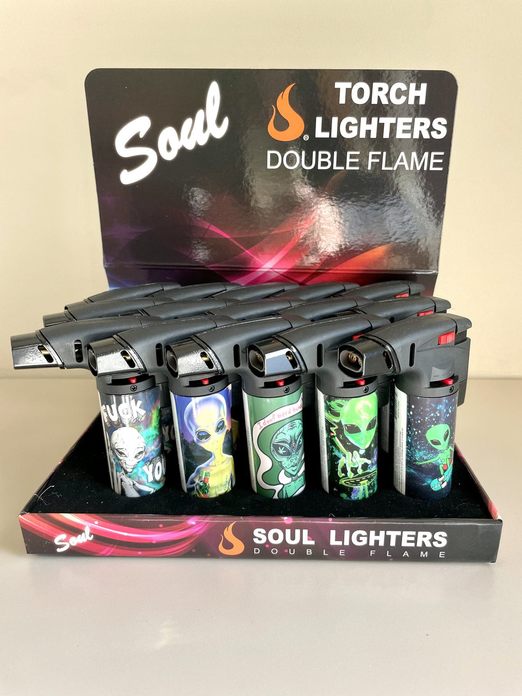 Soul Dual Flame Torch Display – Alien (00239AI)