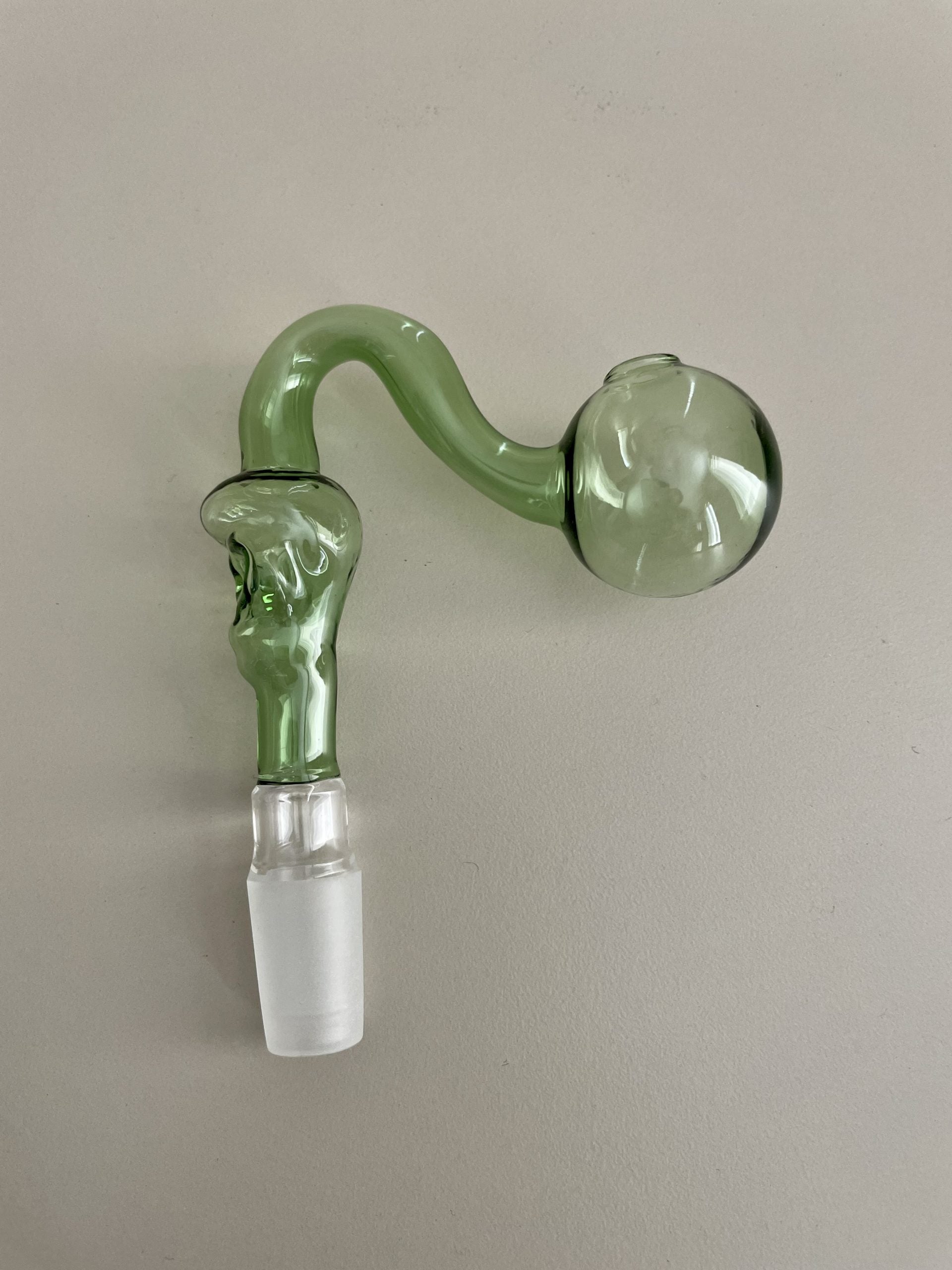 RPOB018 - Curved Skull Shaped oil burner pipe head – 14 mm male connection - Assorted Color