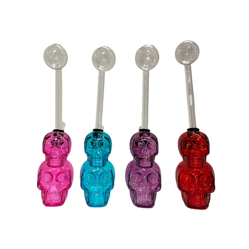 JDL2008-Pyex Double Skull oil Bubbler -12/box