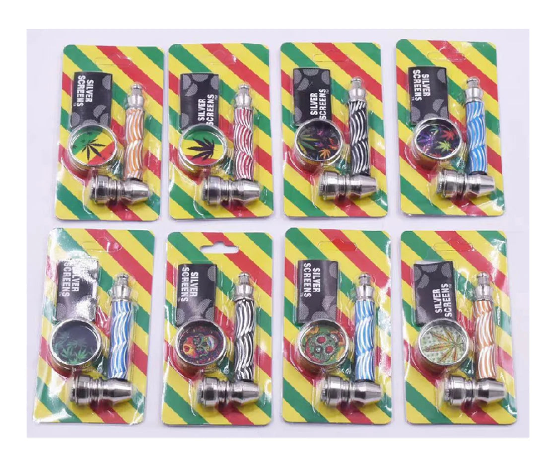 Metal Pipe with Cap + Grinder-12pc/display