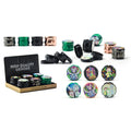 JDL3019-Zinc-Alloy 4 Parts Grinder with designs print on top-6pcs/display