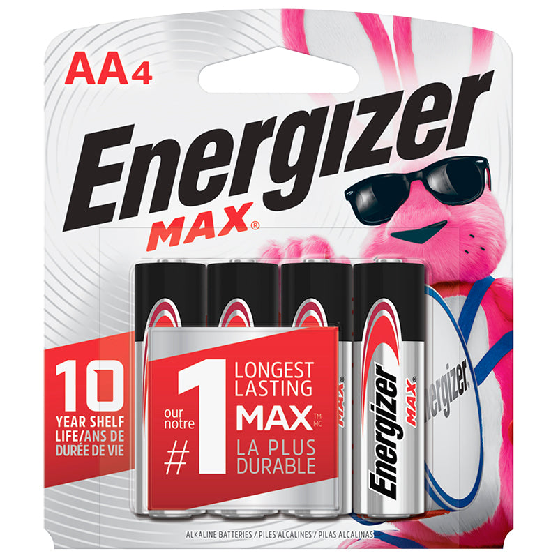 Energizer Max Alkaline Batteries AA 4ct