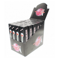 4" Glass I love You Rose Tube in retail packing, 24ct box