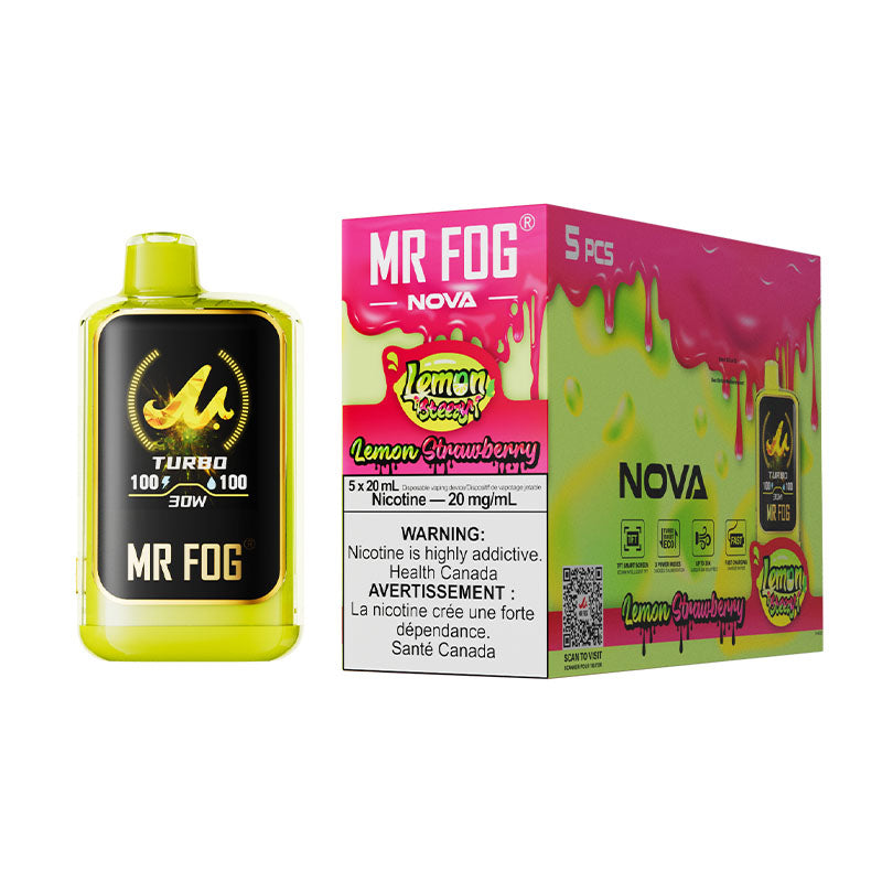 Mr Fog Nova 36k Lemon Steezy Disposable 5ct - Alberta