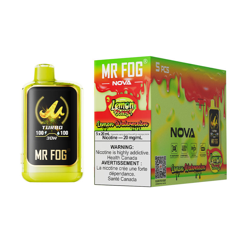 Mr Fog Nova 36k Lemon Steezy Disposable 5ct - Alberta