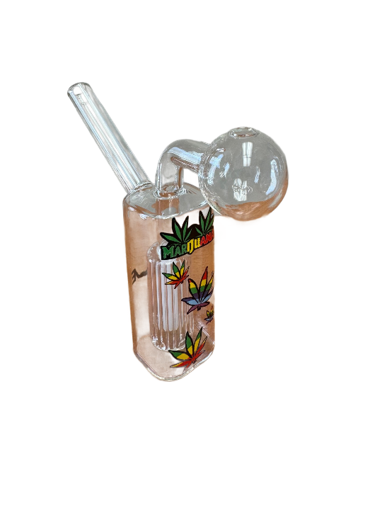 OBO-065 = White Oil Glass Bong