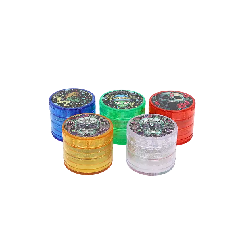 PH-1896 4-Part Custom Graphic Acrylic Grinders (12Pcs/Display)