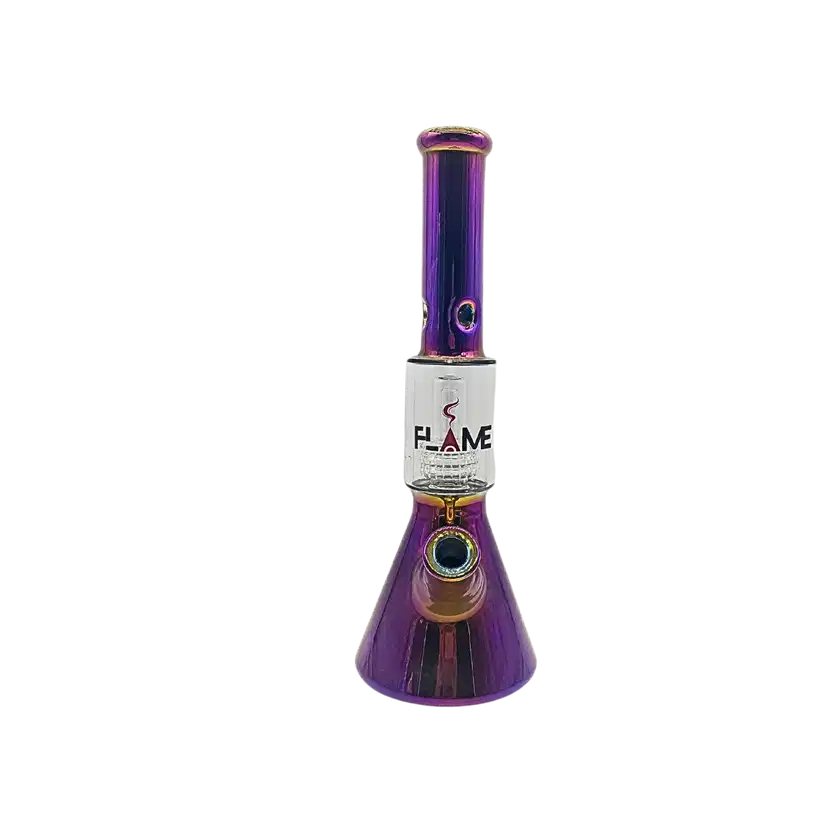 CB-1403= 15” Anodized Beaker Bong with Nuclear Perc