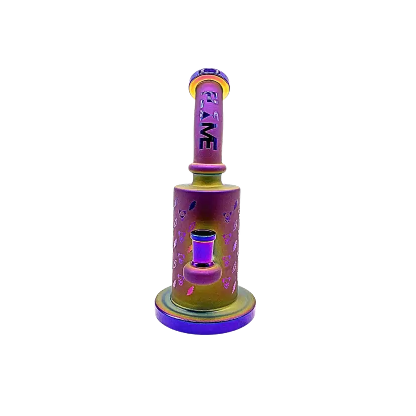 CB-971-RB = 9” Tall Sand Blasted Bong