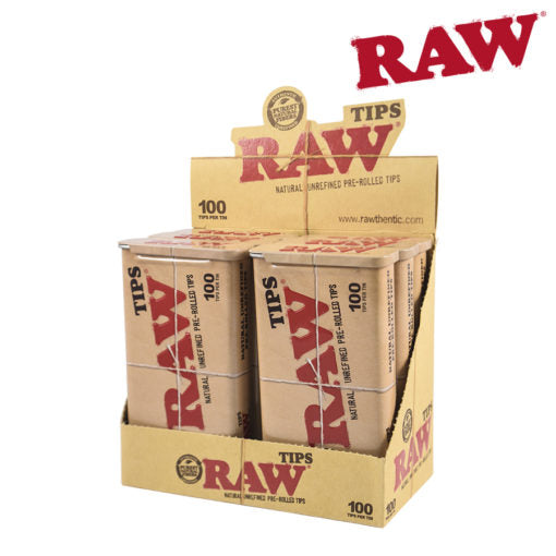 RAW TIPS – PRE-ROLLED IN ROLLED TIN