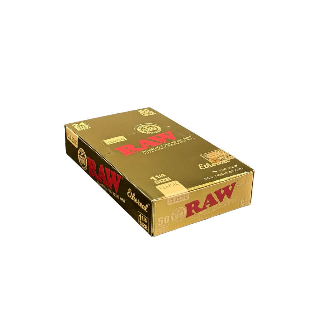 Raw Classic Ethereal Phenomenally Thin Rolling Papers 1 1/4 Size, Pack/50, Box/24

