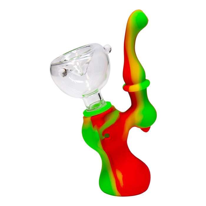 SRS488 - Red Mini Silicone Bubbler