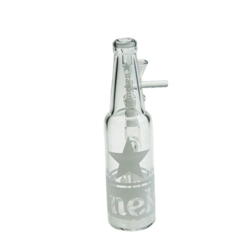 6″ Beer Bottle Design Glass Bong