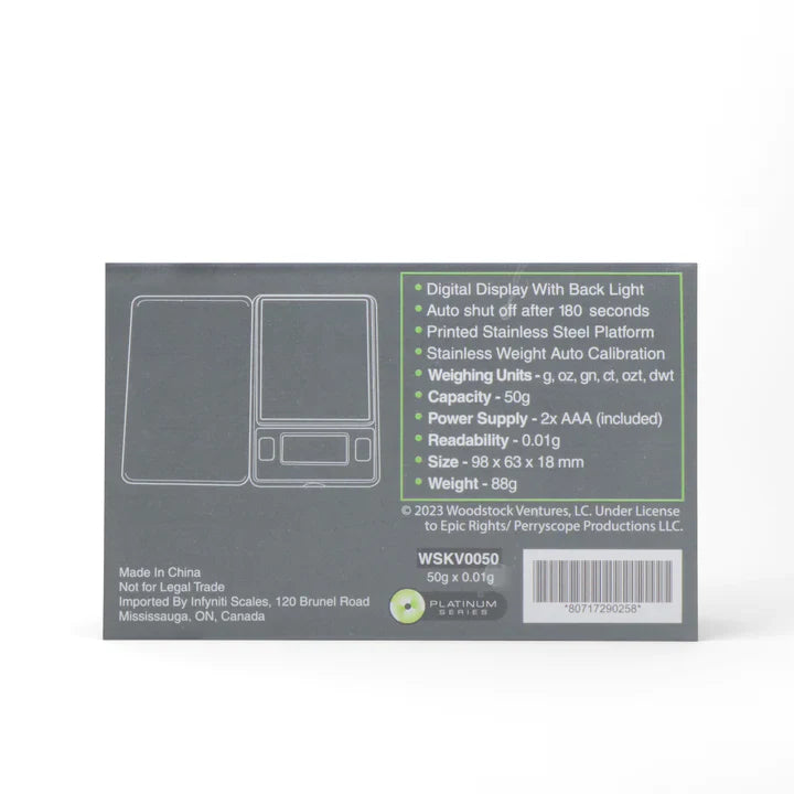 Woodstock Colourful Virus Licensed Digital Pocket Scale, 50g x 0.01g
