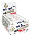 Zig Zag White 1 1/4 Pre-rolled Cones - 24 Packs/Box