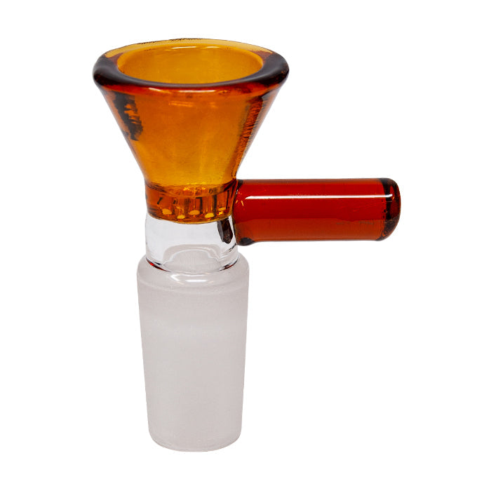 Amber Glass Honey Comb Bowl With Straight Handle 14mm