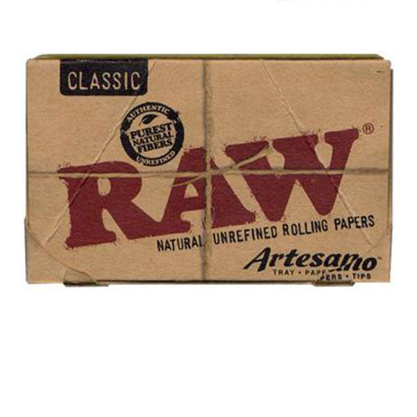 RAW ARTESANO 1¼ W/ TRAY, PAPERS, TIPS