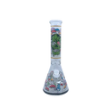 MB046-14 = Skull & Mushroom Decal Beaker Bong