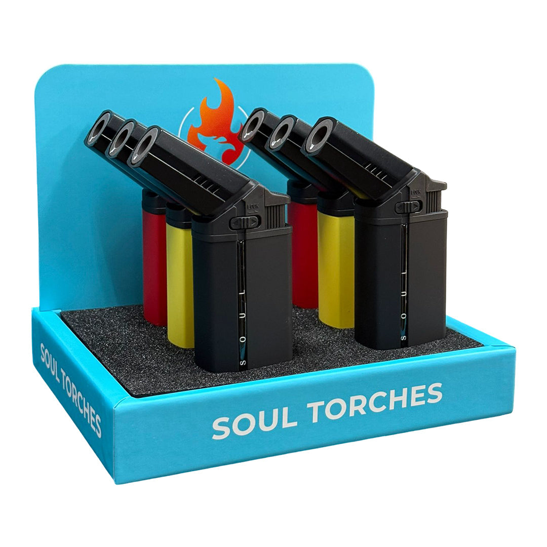 SOUL 1827 Bent BBQ Single Flame Torch Lighter (6CT) //