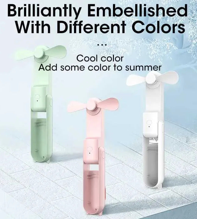Mini Portable & Folding Handheld Rechargeable Fan