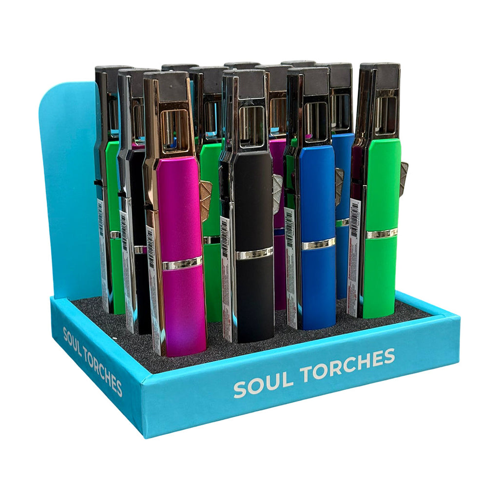 Soul Single Flame Torch Lighter (1815) – 12CT