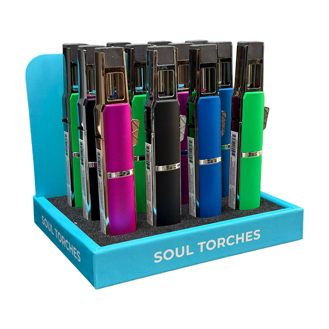 Soul Single Flame Torch Lighter (1815) – 12CT