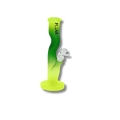 CB-1571 = 10” Sand Blasted Swivel Wave Bong - Green