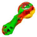 S449-Green Silicone 4 inches Hand pipe with bowl and dabber