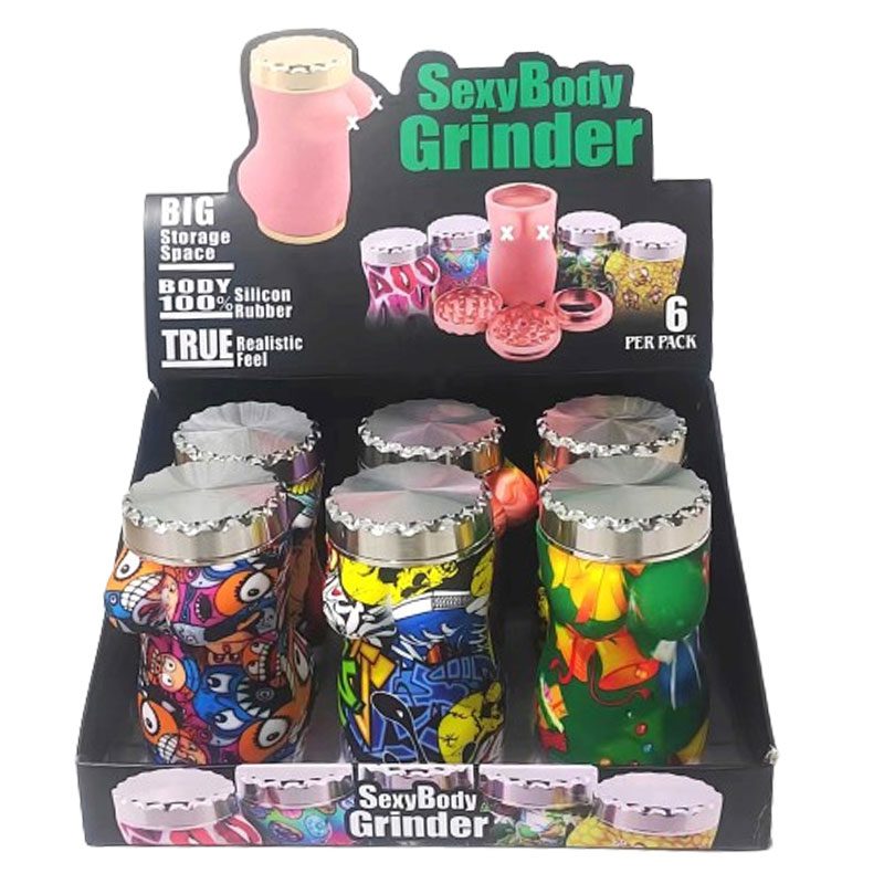 J1028 - 4 Part Chromium Crusher Grinder Display = 6Pcs/Display