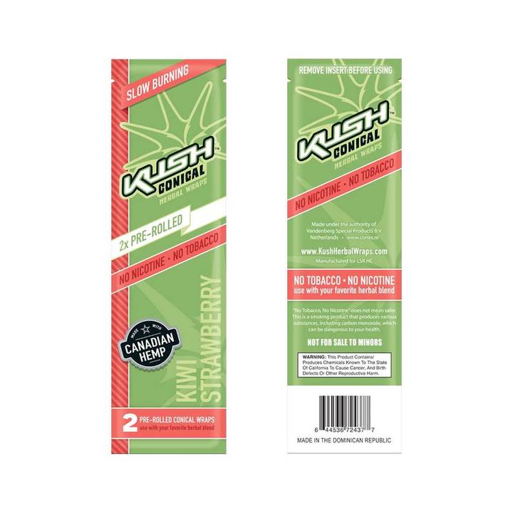 Kush Herbal Wraps Conical Pre-Rolled Cones Original 2/pack