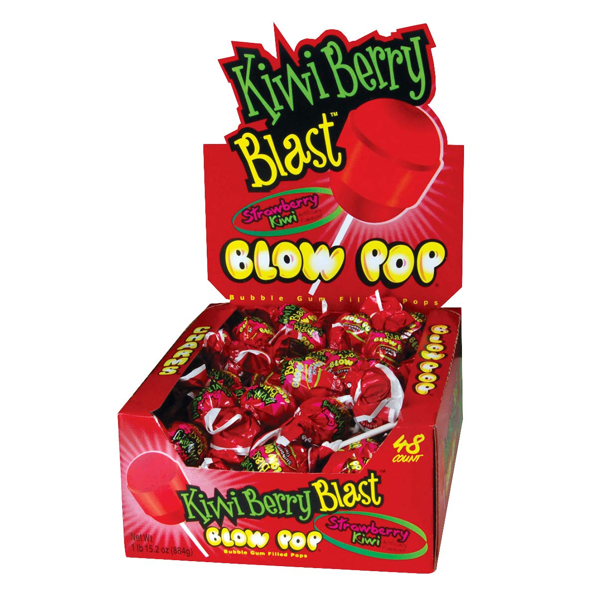 Charms Blow Pop 48CT - Kiwi Berry