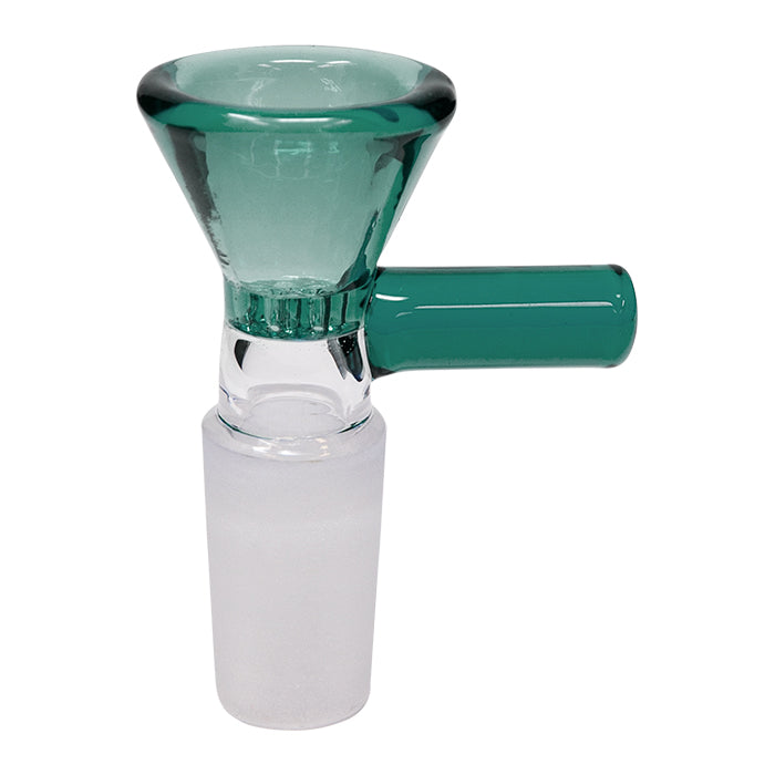 Lake Green Glass Honey Comb Bowl With Straight Handle 14mm