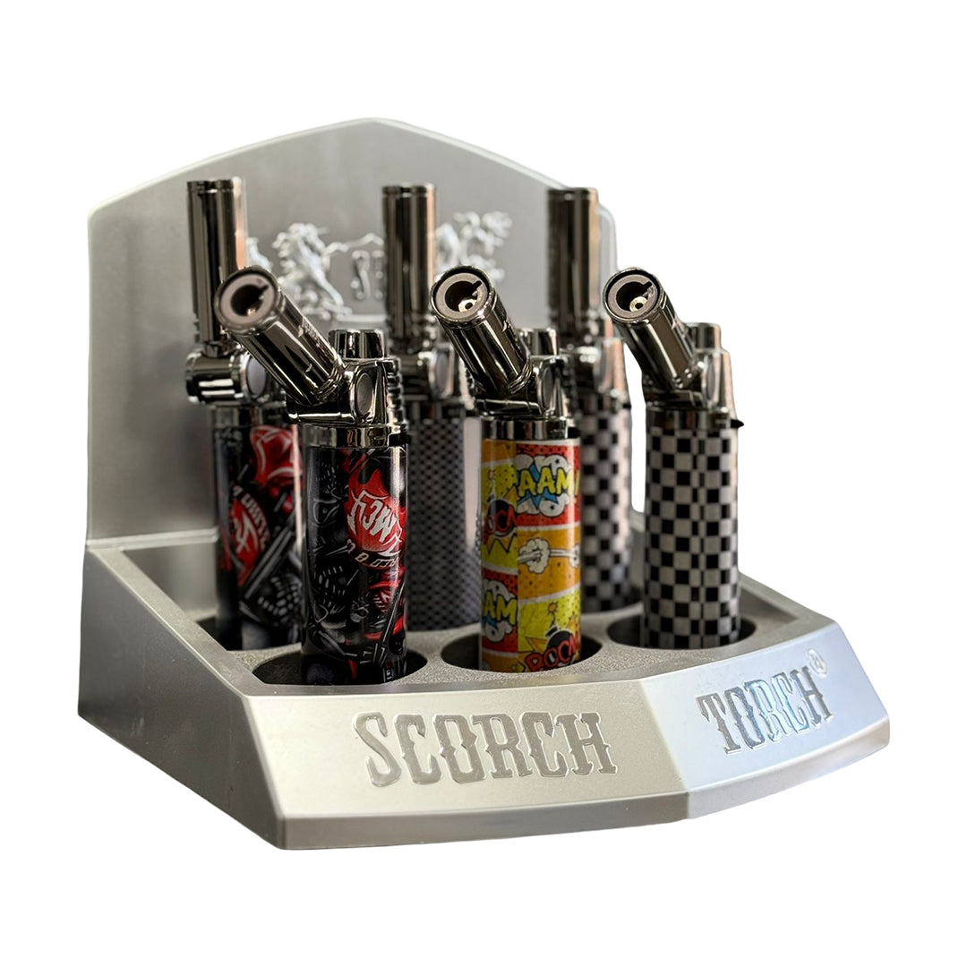 Scorch Torch 6.5″ to 5″ Adjustable Angle Torch – 90 to 45 Degree Assorted Graffiti (61673-1)-6/display-