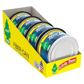 Little Trees Car Freshener Fiber Can- New Car Scent- Pack of 4