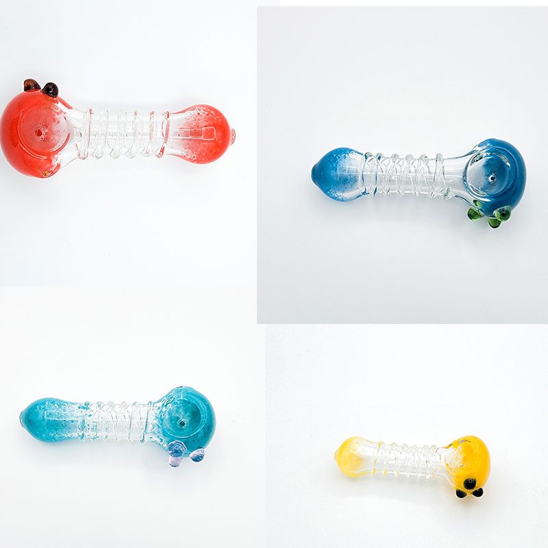 JD01 - Glass Pipe – Assorted Colors – Cork Screw Nubbins (20ct)