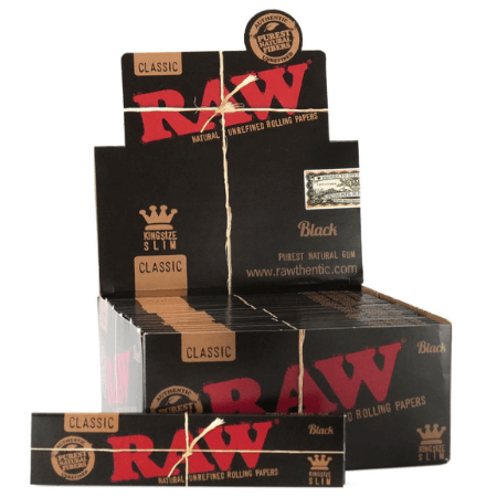 Raw Classic Black KS Slim - 50 Pack Display Box