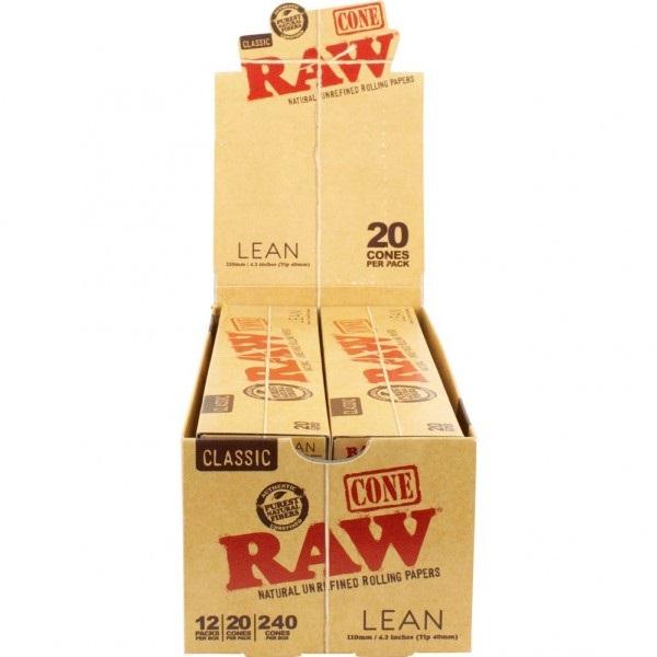 RAW Classic Cones Lean - 20 Pack Box