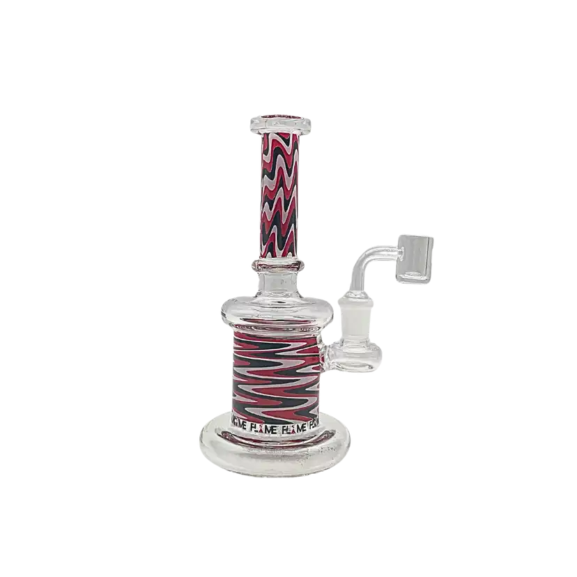 CB-1820 = 8” Wig Wag Pattern Rig with Quartz Banger