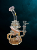 9" Recycler Glass Bong By BEE GLASS [JD116]