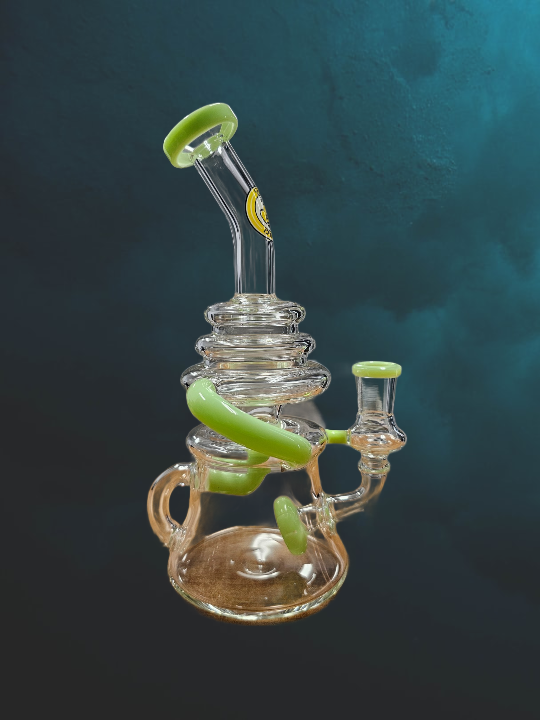9" Recycler Glass Bong By BEE GLASS [JD116]