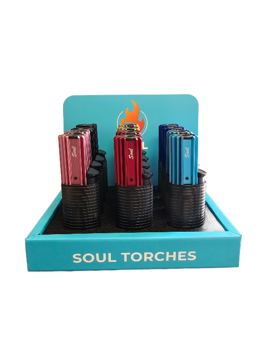 Soul Single Flame Torch Lighter (1818) – 12CT