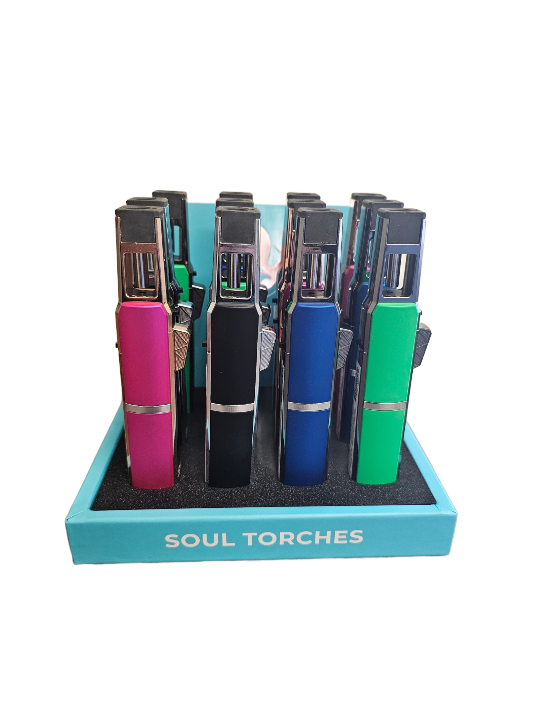 Soul Single Flame Torch Lighter (1815) – 12CT