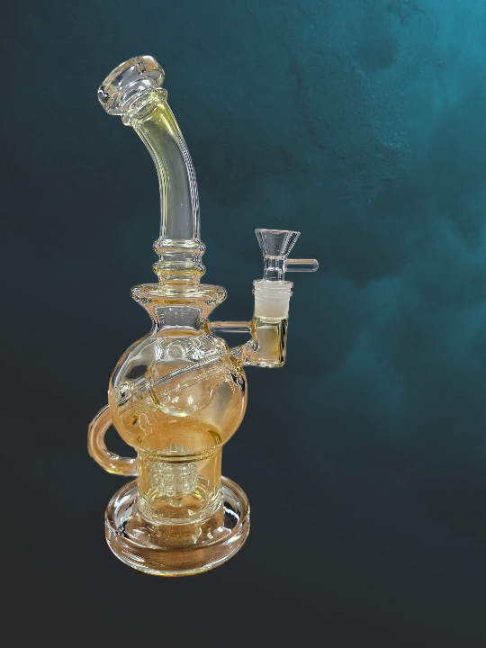 Smoked Silver Glass Bong [JD107]
