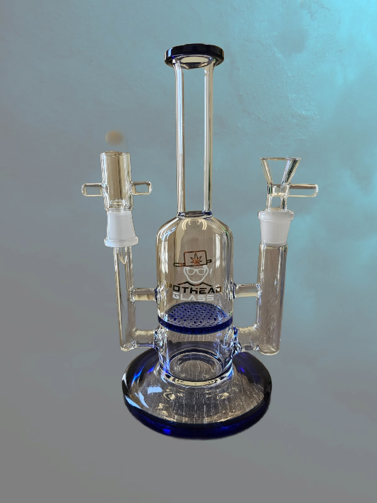 Honeycomb Percolator Glass Bong by POTHEAD GLASS [JD138]