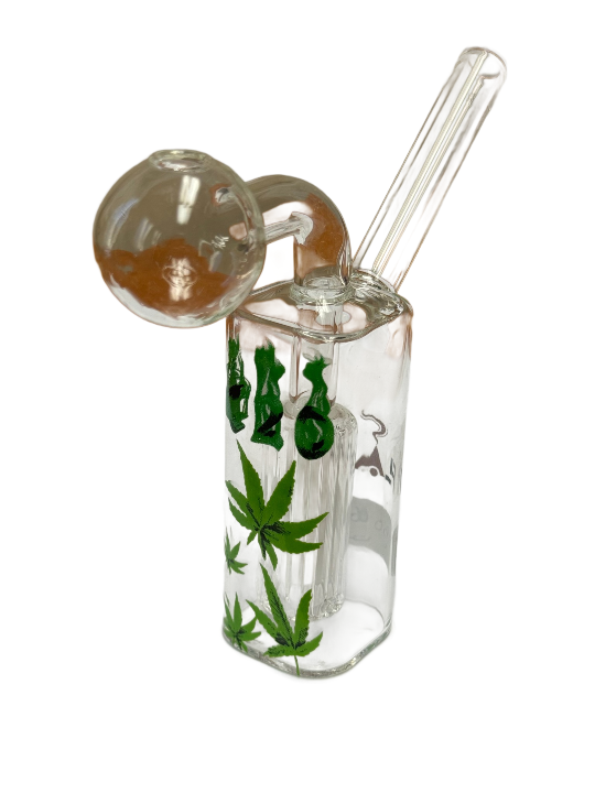OBO-063 = White Oil Glass Bong
