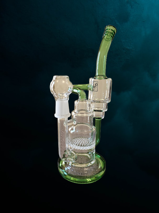 Double Chamber Glass Recycler Bong by FELIX GLASS [JD115]