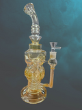 Smoked Silver Glass Dab Rig [JD105]