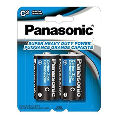 Panasonic Super Heavy Duty Power Carbon Zinc Batteries C 2ct