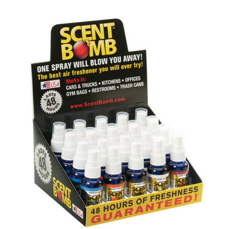 Scent Bomb Spray Bottles - 20 Assorted Scents Display Case