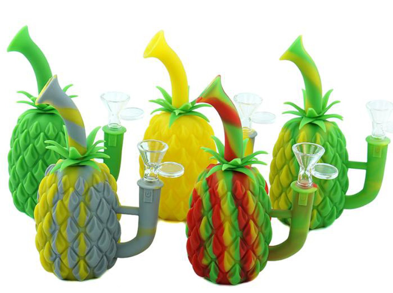 CBS1085 - 10" Pineapple Crush Silicone Dab Rig
